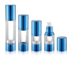 Blá loftlaus dæluflaska 100ml með álbikar